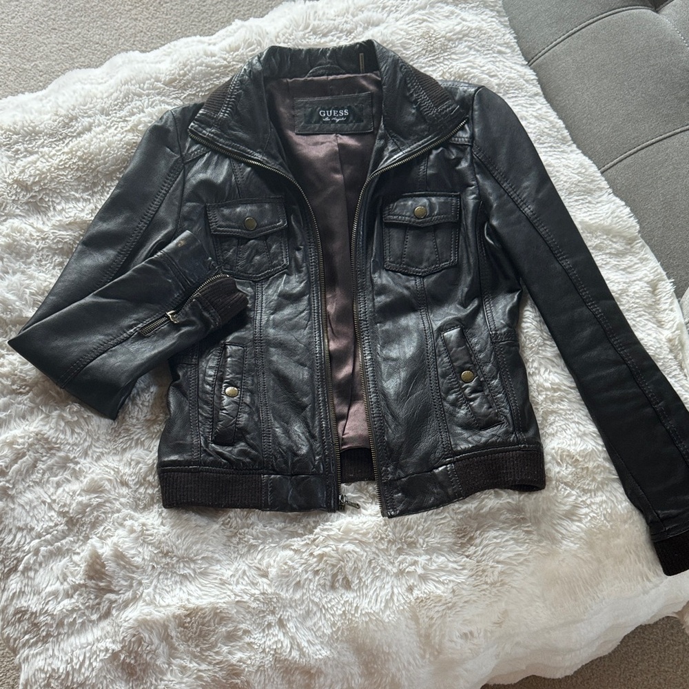 Leather Guess jacket